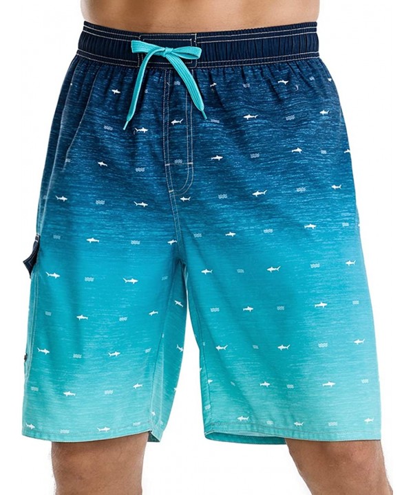 Men's Beachwear Board Shorts Quick Dry with Mesh Lining Swim Trunks - 327-blue - CG194OAL544 $20.47-Board Shorts