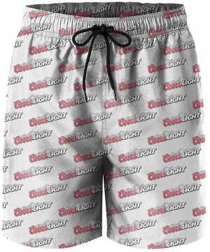 Mens' Waterproof Swim Trunks Quick Dry Coors-Light-Brewed-in-Golden-Colorado- Bathing Suits Beach Wear with Pockets - Coors L...