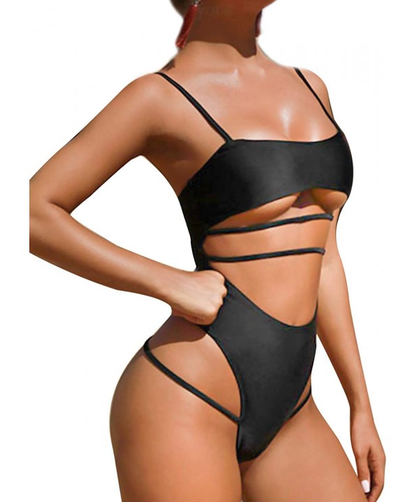 One Piece Swimsuits for Women Sexy Womens Bathing Suits Rave Bodysuit Clothes - Black - C219444NAZ5 $17.01-Sets