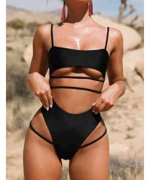 One Piece Swimsuits for Women Sexy Womens Bathing Suits Rave Bodysuit Clothes - Black - C219444NAZ5 $17.01-Sets