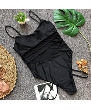 One Piece Swimsuits for Women Sexy Womens Bathing Suits Rave Bodysuit Clothes - Black - C219444NAZ5 $17.01-Sets