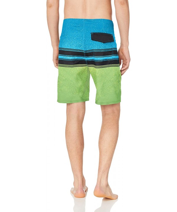 Men's Empire Quick Dry Beach Board Short - Lime Splash - CS1809RSXD5 $21.12-Board Shorts