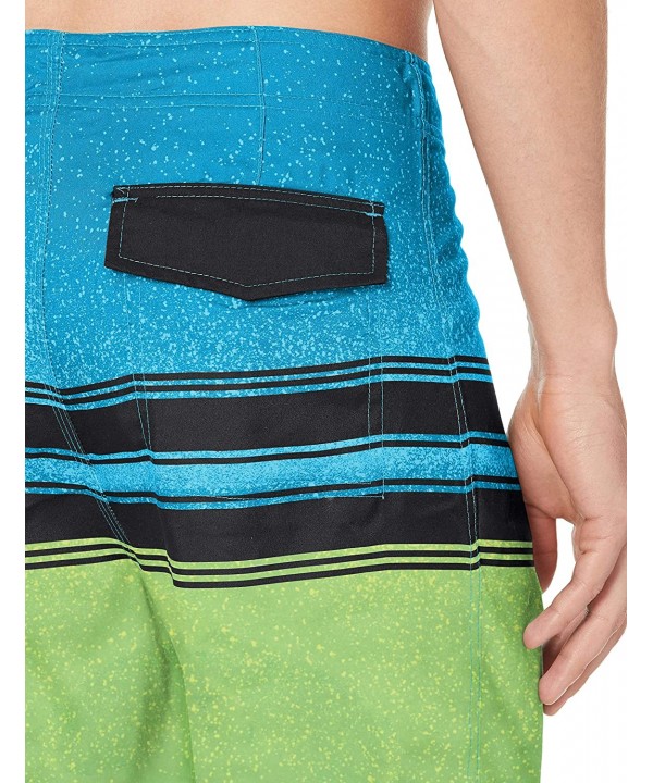 Men's Empire Quick Dry Beach Board Short - Lime Splash - CS1809RSXD5 $21.12-Board Shorts