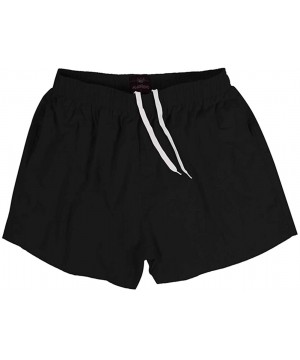 Men Swim Trunks Short with Mesh Lining Solid Bathing Suit 3" - Black - CP18T0ZKRAE $16.76-Trunks