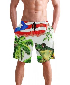 Good Sleep with Puerto Rico's Frog Men's Summer Casual Shorts Beachwear Sports Swim Board Shorts Breathable Surfing Shorts - ...