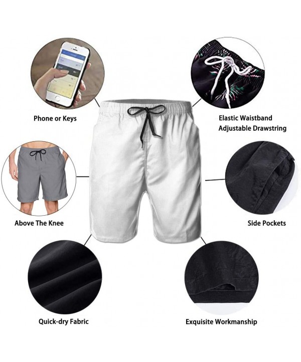 Men Drawstring Elastic Waist Swim Trunks Beach Shorts - Fun Llama with Mustache - Fun Llama With Mustache - CZ18TMZUR67 $22.8...