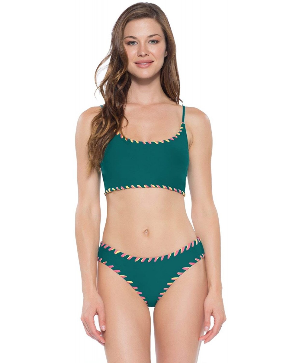 Women's Camille Classic Bikini Top - Fern - CB18HKN7308 $19.42-Tops