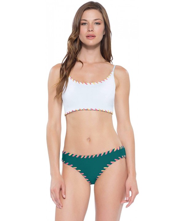 Women's Camille Classic Bikini Top - Fern - CB18HKN7308 $19.42-Tops