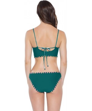 Women's Camille Classic Bikini Top - Fern - CB18HKN7308 $19.42-Tops