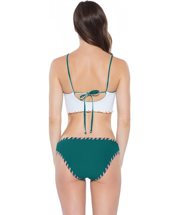 Women's Camille Classic Bikini Top - Fern - CB18HKN7308 $19.42-Tops