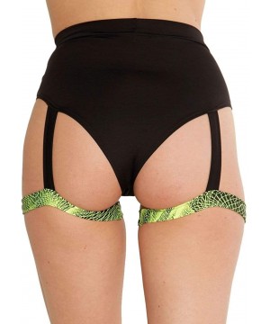 High Waisted Strappy Booty Shorts - Break the Matrix - C8193XOU895 $25.69-Tankinis