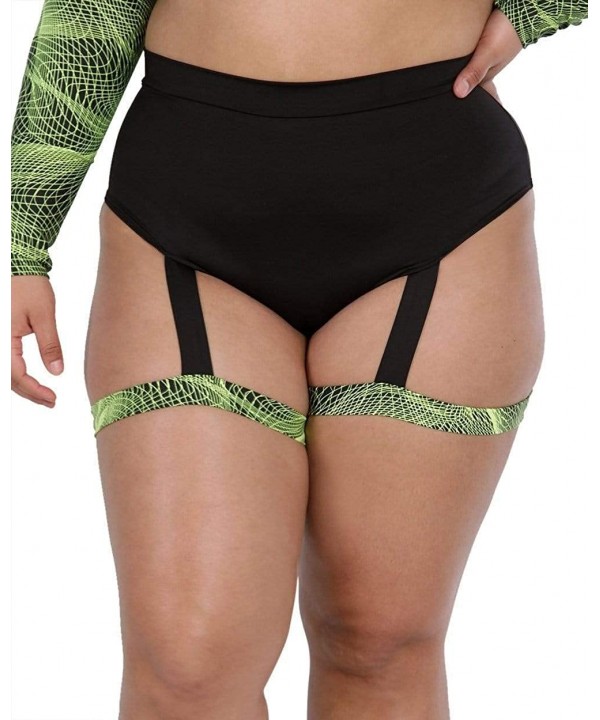 High Waisted Strappy Booty Shorts - Break the Matrix - C8193XOU895 $25.69-Tankinis