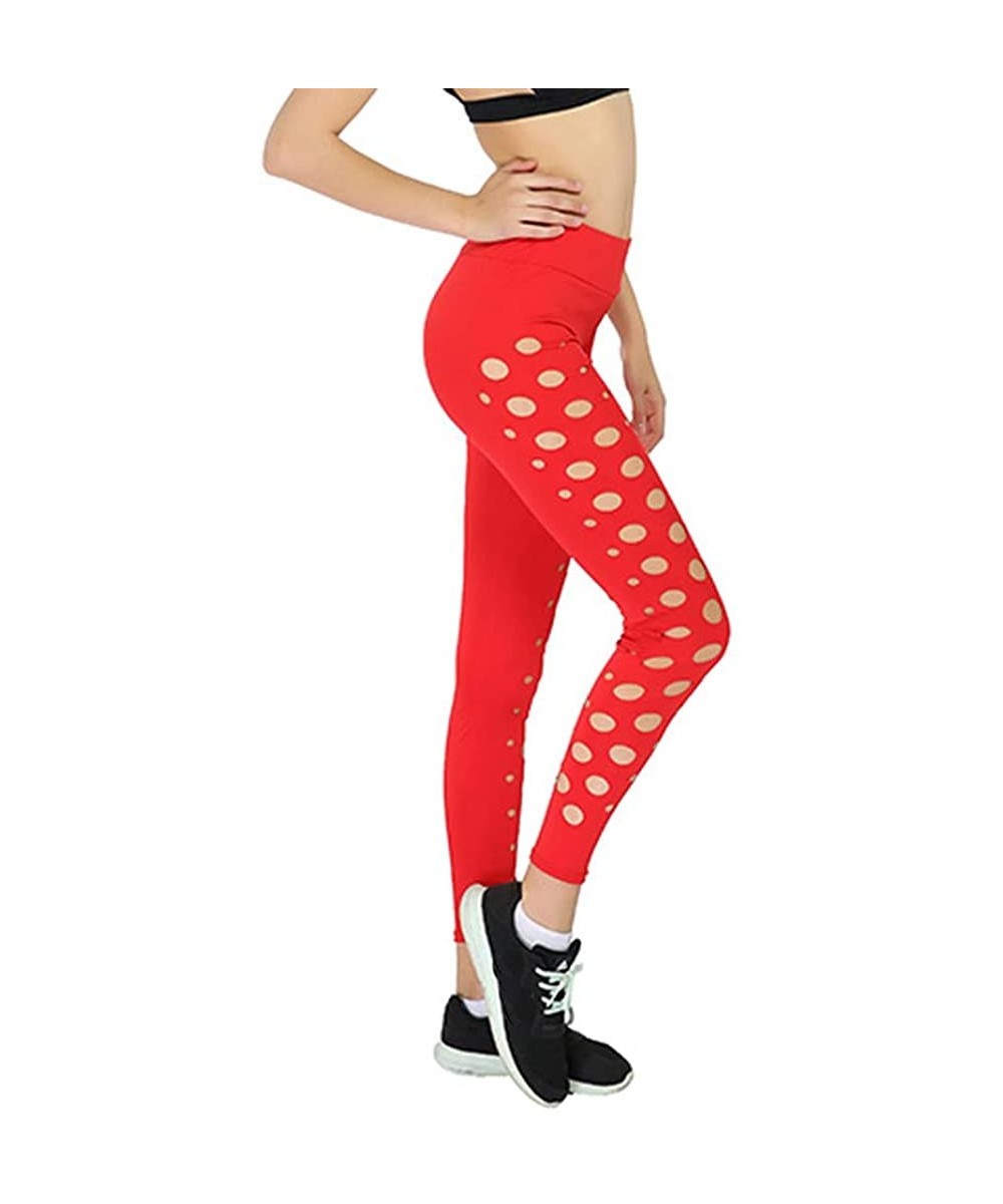 High Waisted Leggings Multiple Colors - Super Soft Full Length Opaque Slim - Red - CM18UADEUKD $12.29-Board Shorts