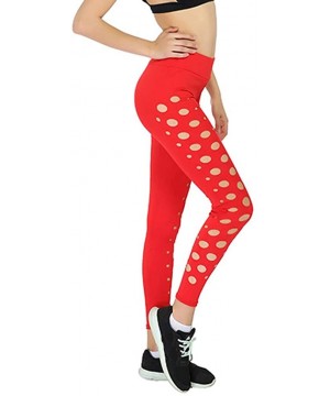 High Waisted Leggings Multiple Colors - Super Soft Full Length Opaque Slim - Red - CM18UADEUKD $12.29-Board Shorts