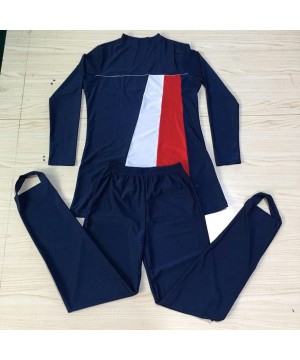 Mu Women Islamic Swimsuit Swimming Suit Swimsuit Surf Beach Clothing - Navy - CJ18D3R3QM4 $35.99-Racing