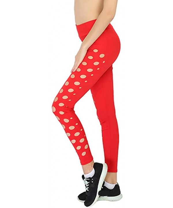 High Waisted Leggings Multiple Colors - Super Soft Full Length Opaque Slim - Red - CM18UADEUKD $12.29-Board Shorts