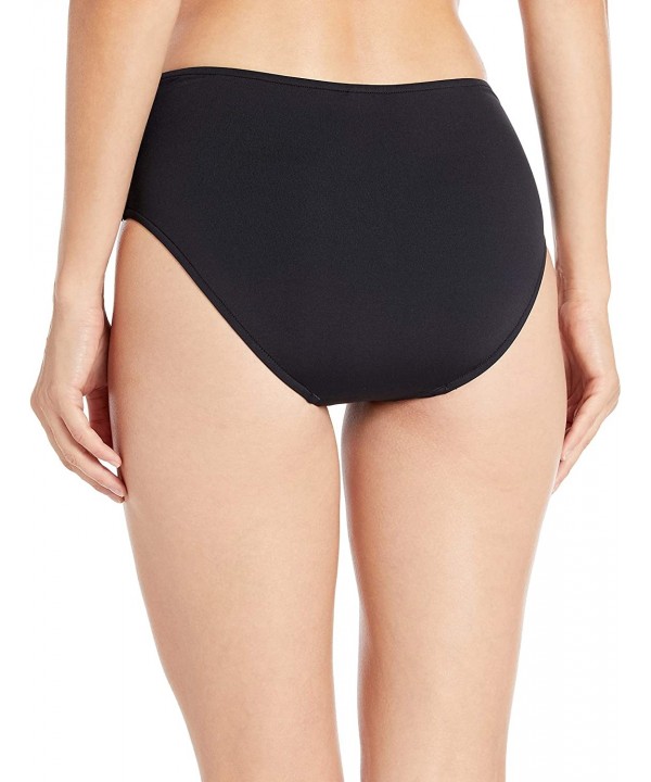 Women's Wide Side Bikini Bottom Swimsuit with Sash Belt - Active Black - CS18Q084H7G $53.59-Bottoms