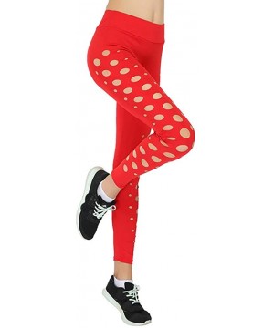 High Waisted Leggings Multiple Colors - Super Soft Full Length Opaque Slim - Red - CM18UADEUKD $12.29-Board Shorts