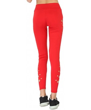 High Waisted Leggings Multiple Colors - Super Soft Full Length Opaque Slim - Red - CM18UADEUKD $12.29-Board Shorts