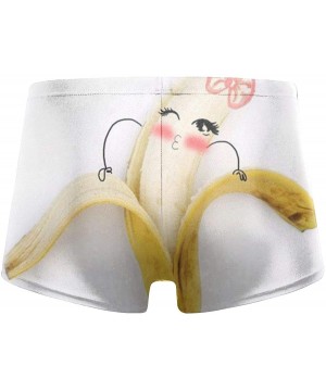 Men's Swimwear Swim Trunks Sound Artwork Boxer Brief Quick Dry Swimsuits Board Shorts - Funny Banana - CO19977OSQZ $20.46-Briefs