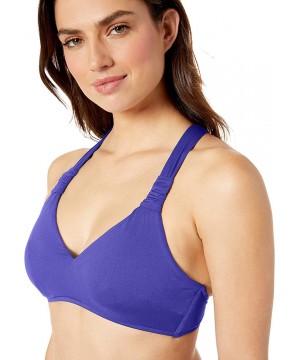 Women's Dd and E Cup Bralette Bikini Top Swimsuit - Seafoam Reflex Blue - CT18T0227QS $26.86-Tops