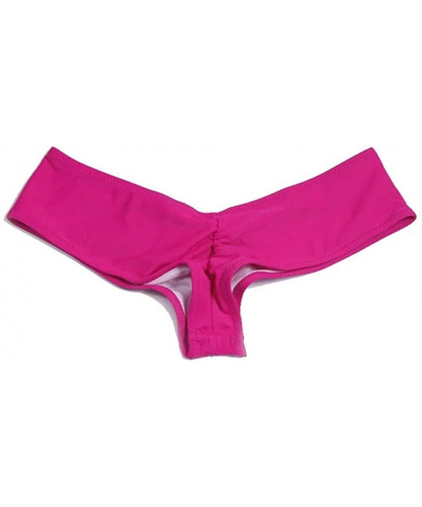 Women Bikini Bottoms Scrunch Butt G String Thong Swimsuit Bottom Swim Shorts Swim Bottom - Hotpink - CF18TZN9YCR $9.32-Tankinis