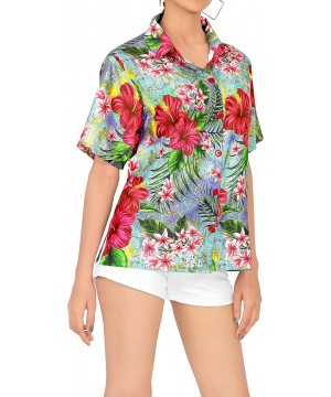 Women Plus Size Outwear Regular Fit Hawaiian Shirts for Women Printed A - Multicolor_x217 - CB18EOZGWEC $22.86-Cover-Ups