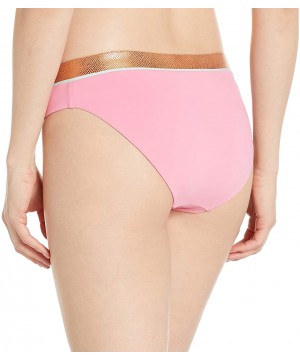 Women's Banded Hipster Bikini Bottom - Pop Pink - C918Y5CNY9W $13.55-Bottoms