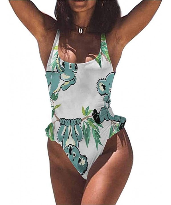 Swimsuit Set Tropical- Koala Family Love Theme Perfect for Pool or The Beach - Multi 07-one-piece Swimsuit - CB19E740852 $51....