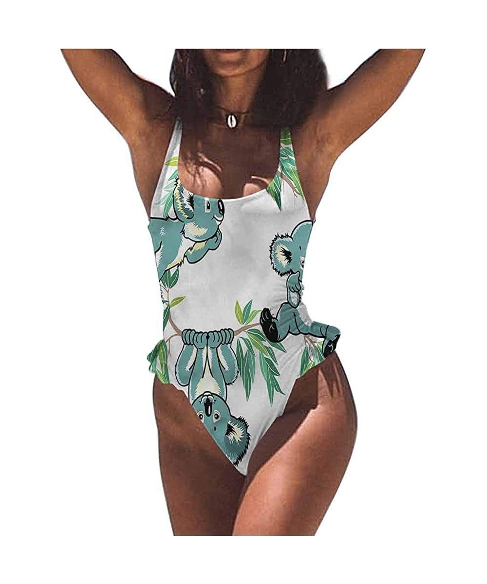 Swimsuit Set Tropical- Koala Family Love Theme Perfect for Pool or The Beach - Multi 07-one-piece Swimsuit - CB19E740852 $51....