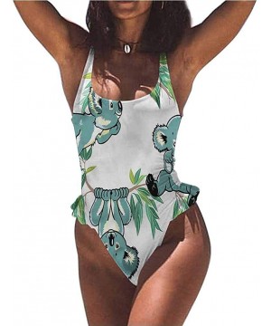 Swimsuit Set Tropical- Koala Family Love Theme Perfect for Pool or The Beach - Multi 07-one-piece Swimsuit - CB19E740852 $51....