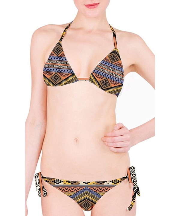 Waves Chervon Athletic Bikini Set - Muddy Tribal - CN12HGWY4RB $32.15-Sets