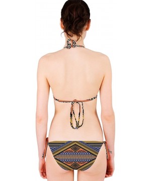 Waves Chervon Athletic Bikini Set - Muddy Tribal - CN12HGWY4RB $32.15-Sets