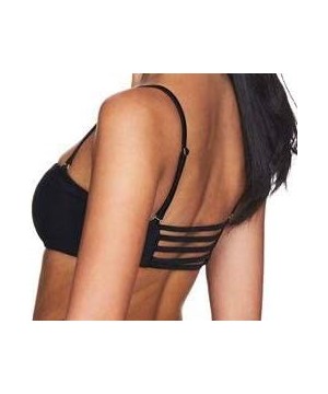 Women's Mermaid Bandeau Push Up Bikini top Bikini Swimwear(FBA) - Black - C1187A90ZR0 $14.57-Tops