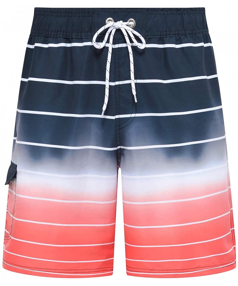 Men's Board Shorts Quick Dry Swim Trunks with Mesh Lining - A Pink - CA18RWZ6ED6 $15.12-Board Shorts