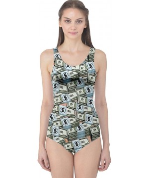 Womens Summer Vacation Holiday Pineapple Pop Art Lips Rock Triangles One Piece Swimsuit- X- Money Notes - CW184G3OH7H $22.35-...