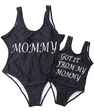 Summer Family Matching Swimwear Mommy and Me One-Piece Swimsuit Bathing Suit Beach Pool Swimwear - Girl - CR18SW720YO $16.32-...