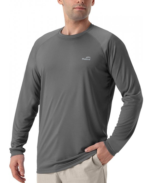 Men's UPF 50+ UV Sun Protection Hoodie Long Sleeve Rash Guard Hiking Fishing Swim T Shirt - Dark Gray-yl - CV1992E3L7Z $21.32...