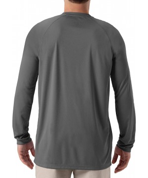 Men's UPF 50+ UV Sun Protection Hoodie Long Sleeve Rash Guard Hiking Fishing Swim T Shirt - Dark Gray-yl - CV1992E3L7Z $21.32...