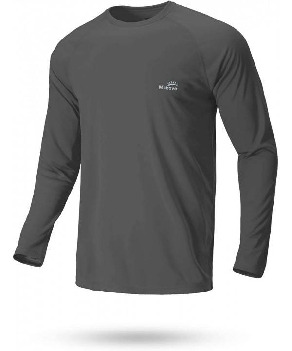 Men's UPF 50+ UV Sun Protection Hoodie Long Sleeve Rash Guard Hiking Fishing Swim T Shirt - Dark Gray-yl - CV1992E3L7Z $21.32...