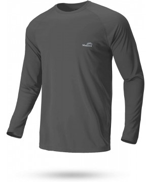 Men's UPF 50+ UV Sun Protection Hoodie Long Sleeve Rash Guard Hiking Fishing Swim T Shirt - Dark Gray-yl - CV1992E3L7Z $21.32...