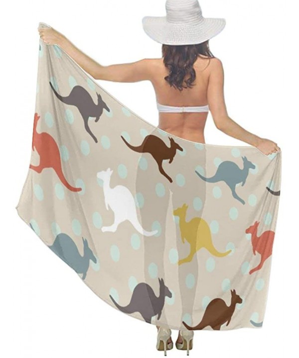 Women Chiffon Scarf Sunscreen Shawl Wrap Swimsuit Cover Up Beach Sarongs - Unique Kangaroo Australia - CB19C4UXSTA $30.23-Cov...