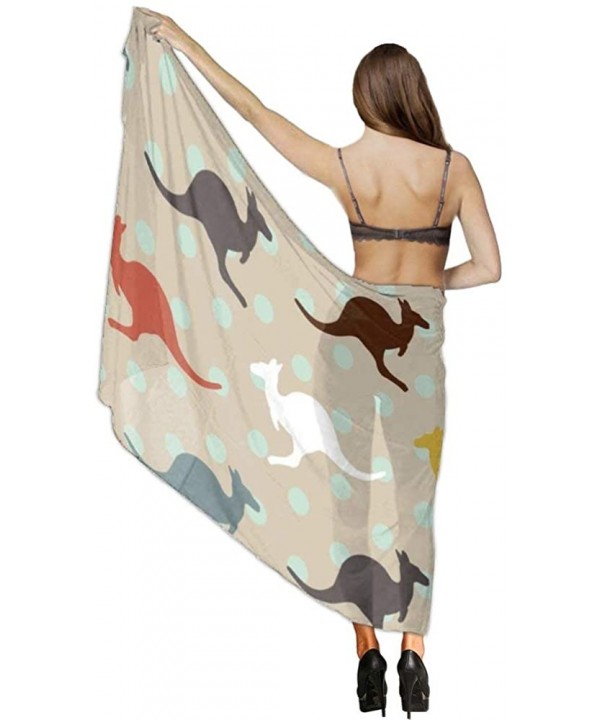 Women Chiffon Scarf Sunscreen Shawl Wrap Swimsuit Cover Up Beach Sarongs - Unique Kangaroo Australia - CB19C4UXSTA $30.23-Cov...