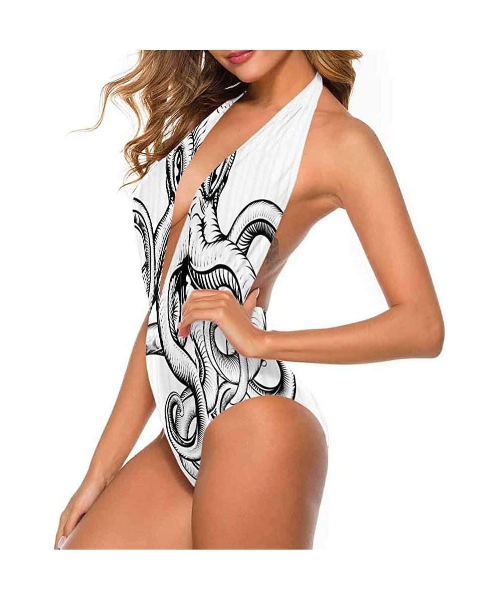 Athletic Training Bathing Suit Sketch Jungle Great Fashion Piece - Multi 08 - CV19D30ZXYQ $49.54-Tops