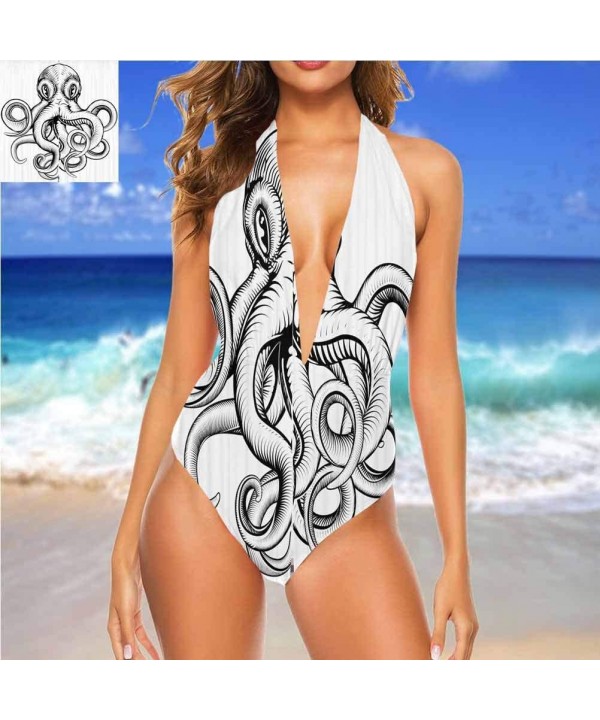 Athletic Training Bathing Suit Sketch Jungle Great Fashion Piece - Multi 08 - CV19D30ZXYQ $49.54-Tops