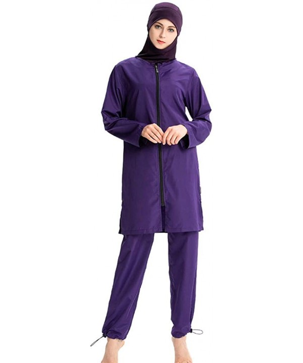 Women Muslim Bathing Suit with Cap Muslim Islamic Burkini Swimwear Swimsuit CapsA - CG18SHKMNKA $37.74-One-Pieces