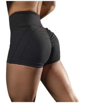 Yoga Shorts for Women Sexy High Waisted Yoga Shorts Workout Running Athletic Non See Through Bike Pants Z1 black - C61999T4T7...