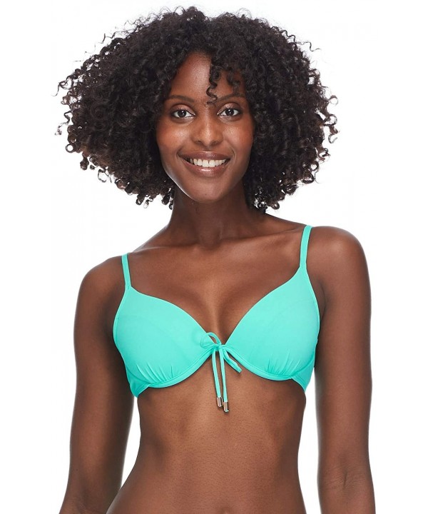 Women's Stella Molded Cup Underwire Bikini Top Swimsuit - So Soft Cielo - CY18I05TR9S $33.28-Tops