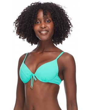 Women's Stella Molded Cup Underwire Bikini Top Swimsuit - So Soft Cielo - CY18I05TR9S $33.28-Tops