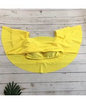 Swimwear for Womens Sexy Swimming Two Piece Off Shouder Padded Push up Bra Hight Waist Set Swimsuit Bikini Yellow3 - CY18NEHY...